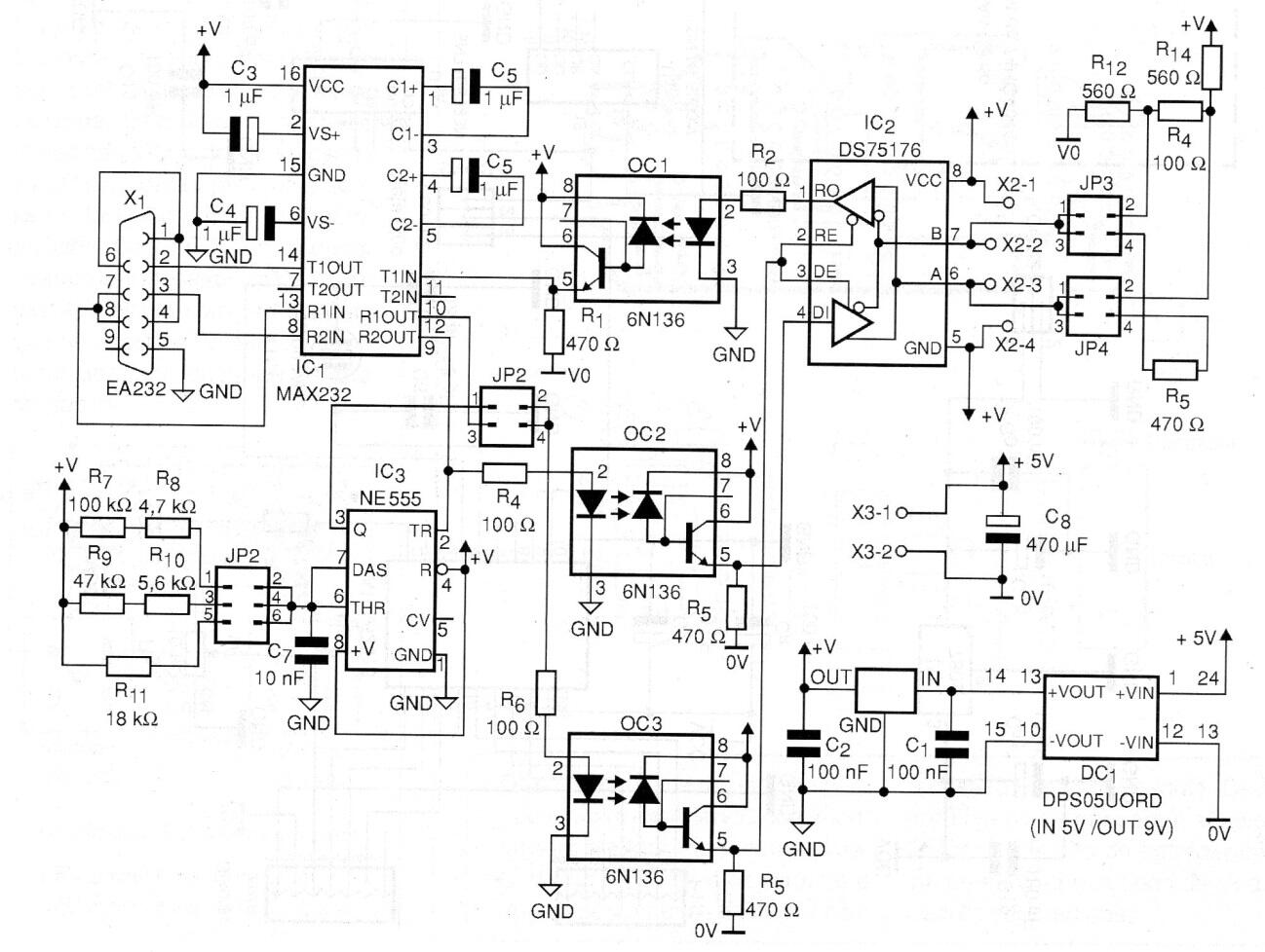 EIA232 para EIA485 Convertidor bilateral con aislamiento óptico
EIA232 para EIA485 Convertidor bilateral con aislamiento óptico