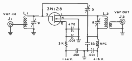 Amplificador MOSFET para VHF
Amplificador MOSFET para VHF