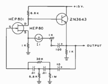 Oscilador de áudio en Puente T
Oscilador de áudio en Puente T
