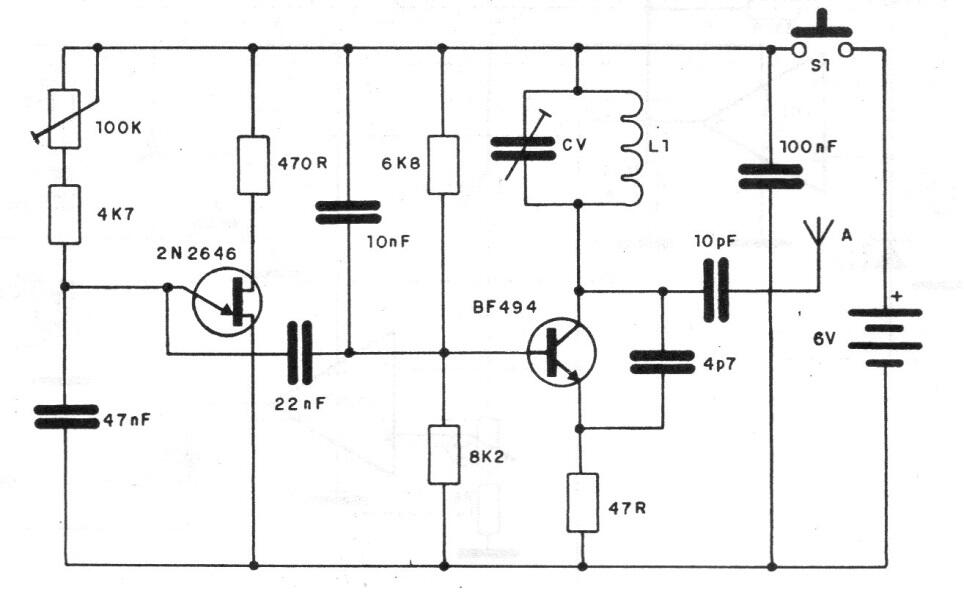 Transmisor para control remoto
Transmisor para control remoto