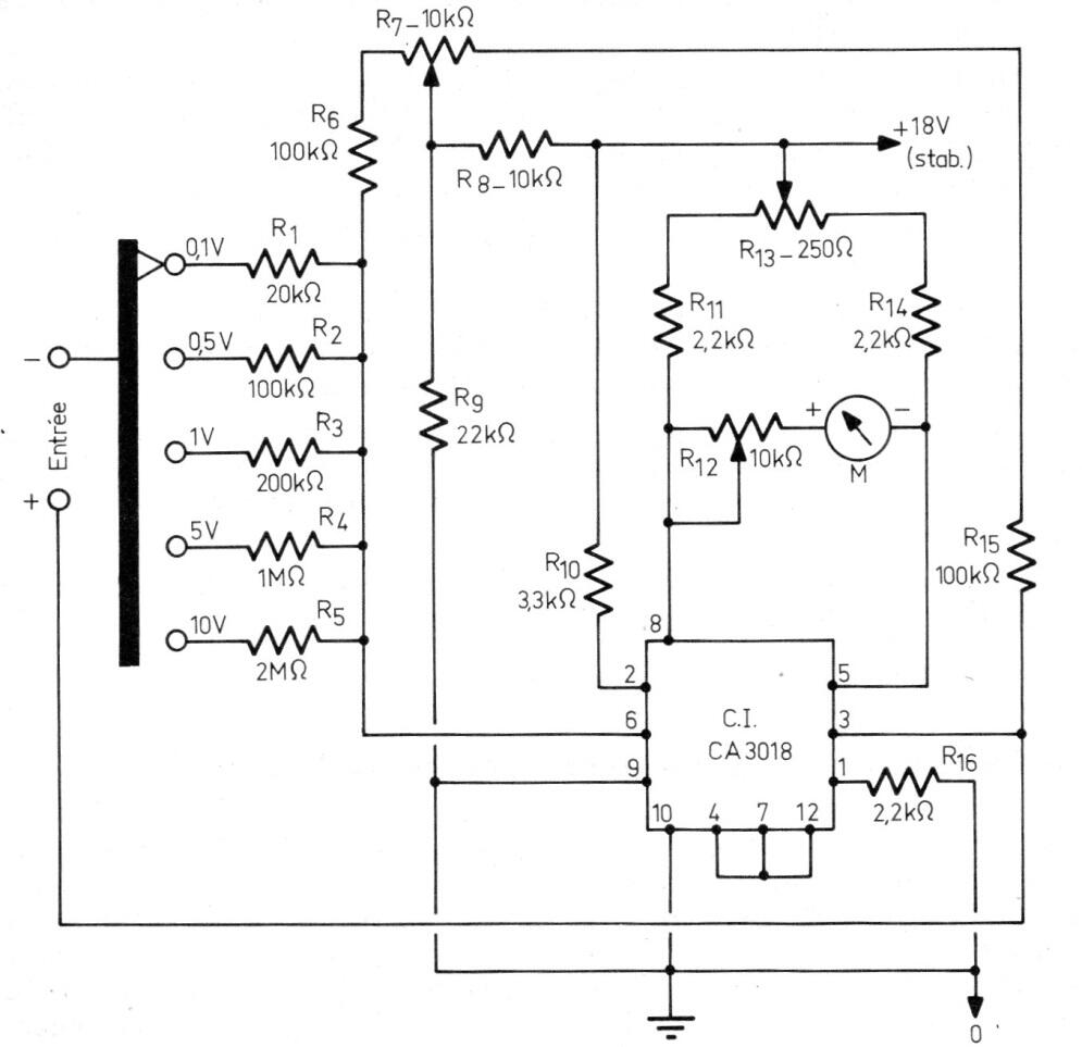 Voltímetro de 200 k ohms por volt
Voltímetro de 200 k ohms por volt