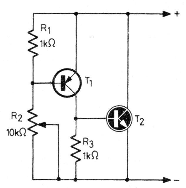 Zener ajustable con transistores
Zener ajustable con transistores