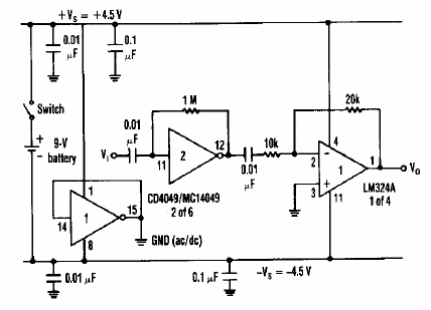 Amplificador con el 4049
Amplificador con el 4049