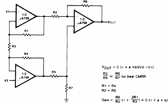 Amplificador diferencial de alta impedancia
Amplificador diferencial de alta impedancia