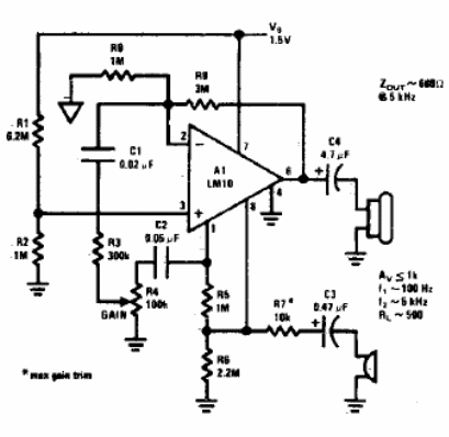 Amplificador de Micrófono
Amplificador de Micrófono