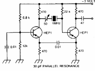 Oscilador de cristal estándar
Oscilador de cristal estándar