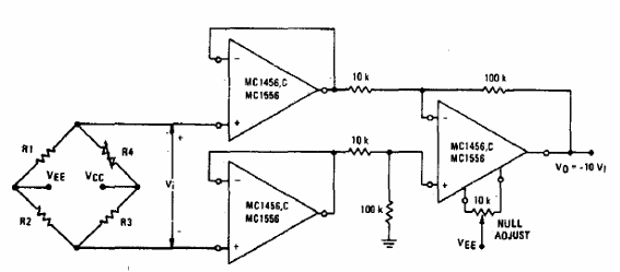 Amplificador de puente de alta impedancia
