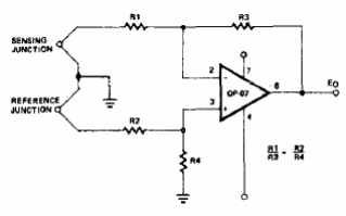 Amplificador de termopar de alta estabilidad
Amplificador de termopar de alta estabilidad