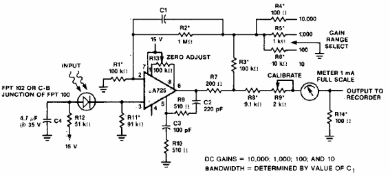 Amplificador de fotodiodo
Amplificador de fotodiodo