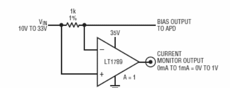 Monitor de corriente LT1789
Monitor de corriente LT1789
