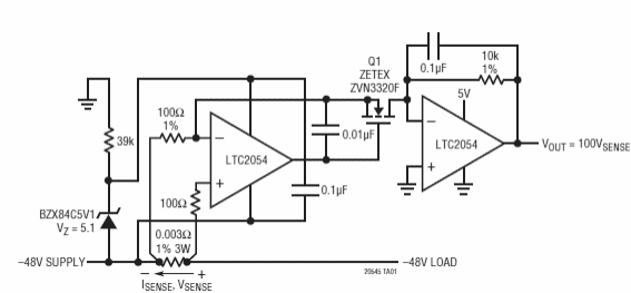 Sensor de corriente para 48V
