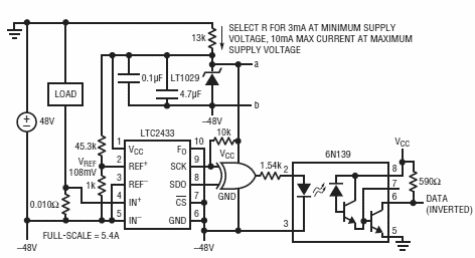 Monitor de corriente para 48V 
