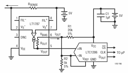 Convertidor AD para monitor de corriente 
