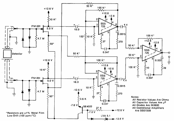 Amplificador de instrumentación de bajo ruido 
