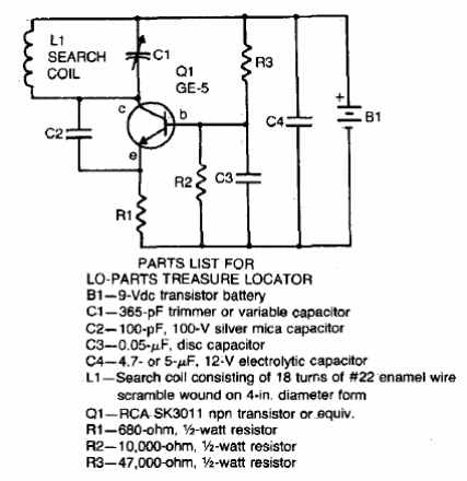Detector de metales simple
Detector de metales simple