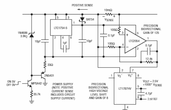 Sensor de corriente bidireccional de 60V
Sensor de corriente bidireccional de 60V