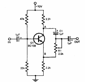Cambio de fase con un transistor 
