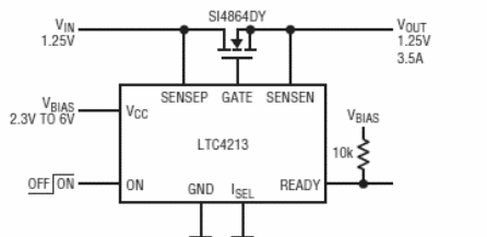 Disyuntor con el LTC4213
Disyuntor con el LTC4213