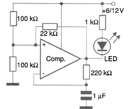 Oscilador con comparador de tensión
Oscilador con comparador de tensión