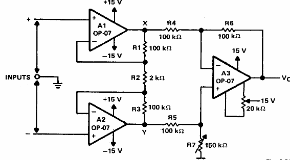 Amplificador diferencial de alta impedancia
Amplificador diferencial de alta impedancia