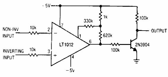 Comparador de baja histéresis
Comparador de baja histéresis