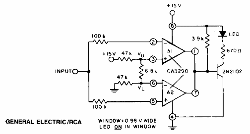 Comparador de ventana de alta impedancia
Comparador de ventana de alta impedancia