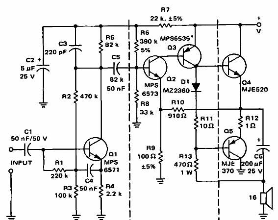 Amplificador de 5 W
Amplificador de 5 W
