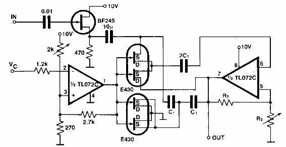 Filtro de paso de rango programable doble T
Filtro de paso de rango programable doble T