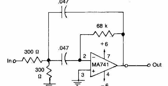 Filtro activo pasa banda
Filtro activo pasa banda