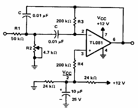 Filtro activo pasa banda
Filtro activo pasa banda