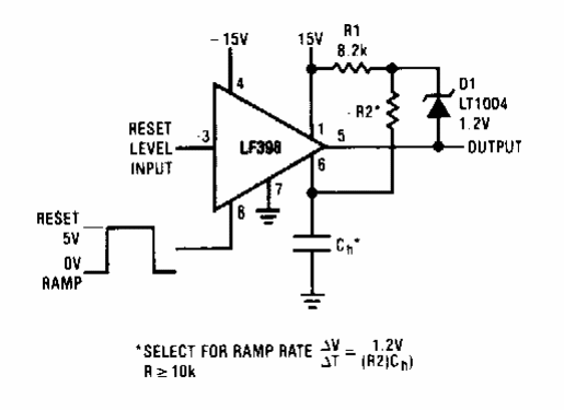 Generador de rampa con nivel de restablecimiento variable
Generador de rampa con nivel de restablecimiento variable