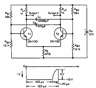 Astable no simétrico
Astable no simétrico