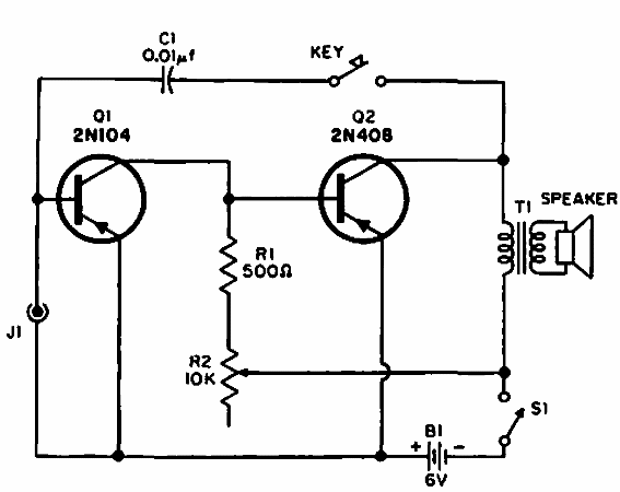 Oscilador de práctica de telegrafía
Oscilador de práctica de telegrafía