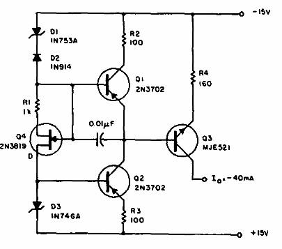 Fuente de corriente constante de 40 mA
Fuente de corriente constante de 40 mA