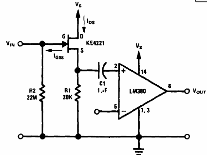 High Input Impedance for the LM380
High Input Impedance for the LM380