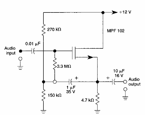 Paso de 30 M ohms JFET
Paso de 30 M ohms JFET