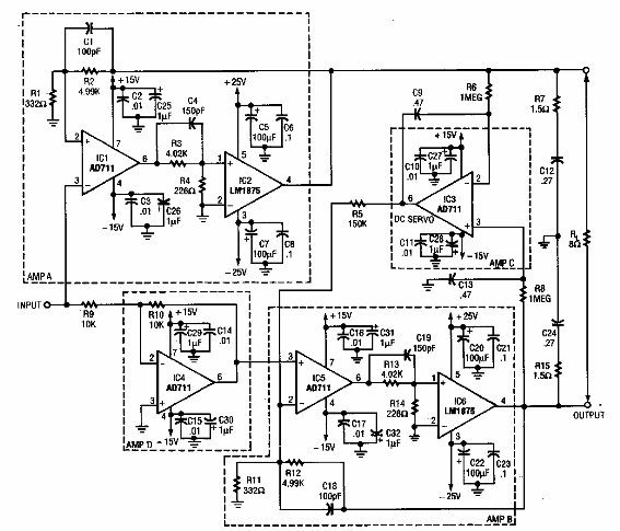 Amplificador en puente compuesto
Amplificador en puente compuesto