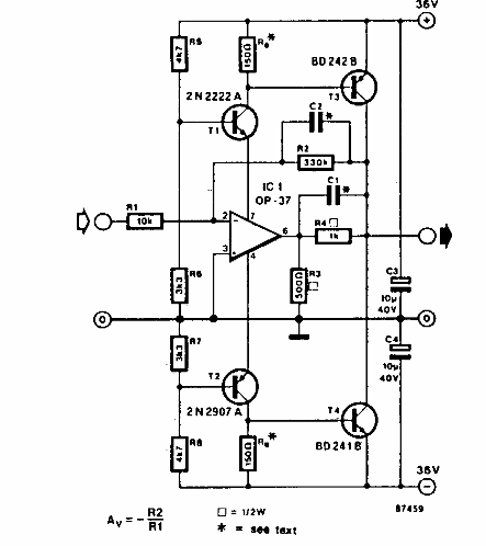 Amplificador de línea
Amplificador de línea