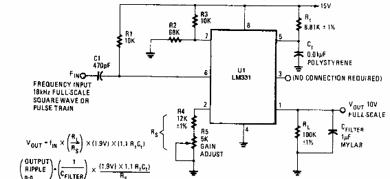 Convertidor de frecuencia a tensión
Convertidor de frecuencia a tensión