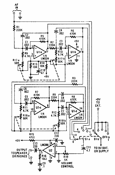 Amplificador con filtro sintonizable
Amplificador con filtro sintonizable