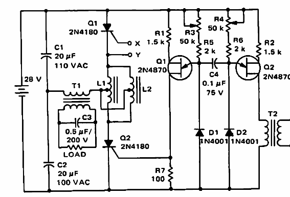 Inversor de 120 V con 40 W y 400 Hz 
