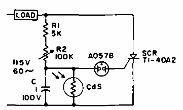 Control de SCR por LDR
Control de SCR por LDR