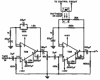 Amplificador para reproductor de cintas 

