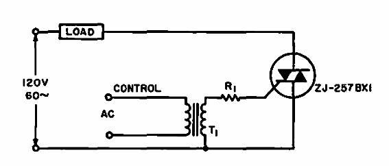 Triac accionado por señal 
