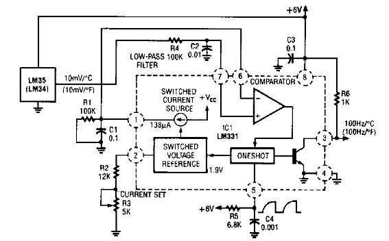 Convertidor de temperatura a frecuencia 

