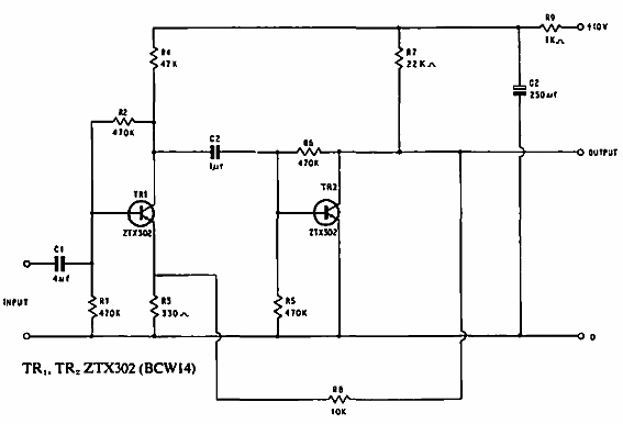 Preamplificador para milivoltímetro
Preamplificador para milivoltímetro