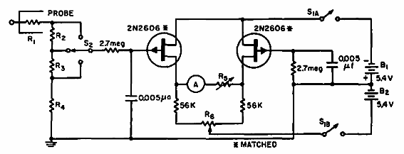 Voltímetro con FET
Voltímetro con FET