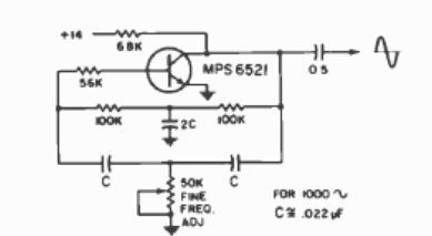 Oscilador doble T
Oscilador doble T