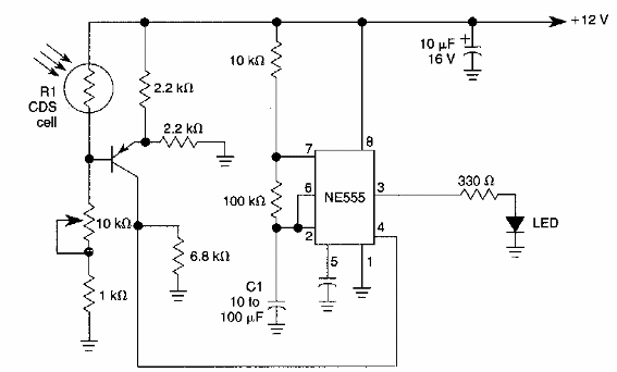 Indicador LED accionado en la oscuridad
Indicador LED accionado en la oscuridad