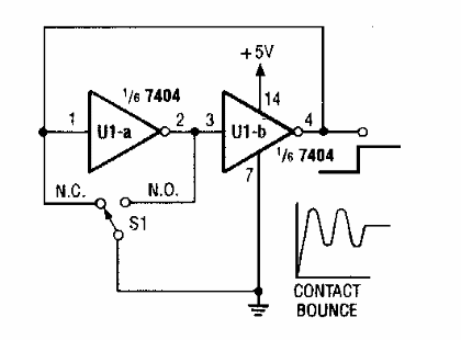 Circuito anti rebote
Circuito anti rebote